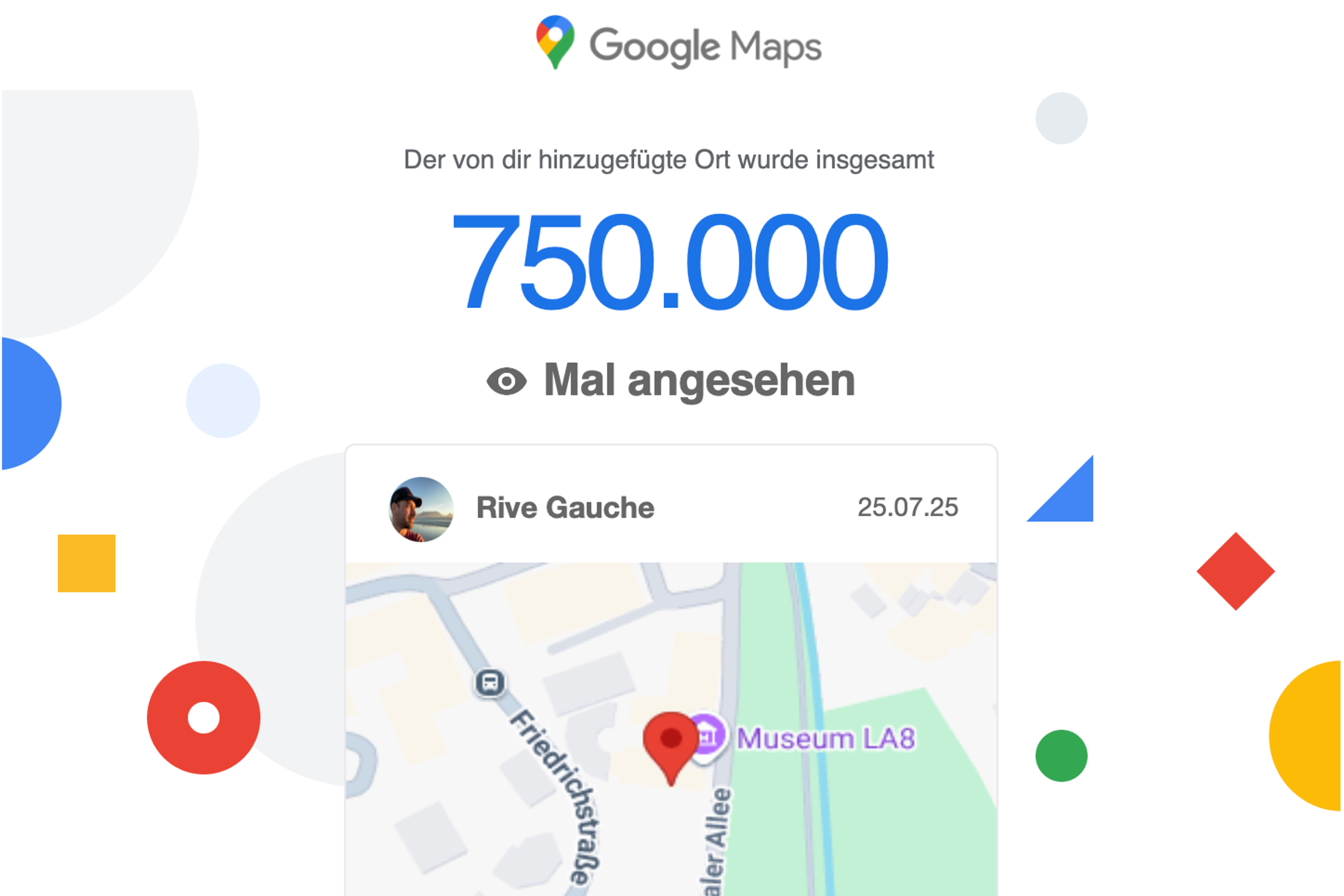 Anzahl der Google Maps Aufrufe Google MY Business Profil Rive Gauche Baden-Baden