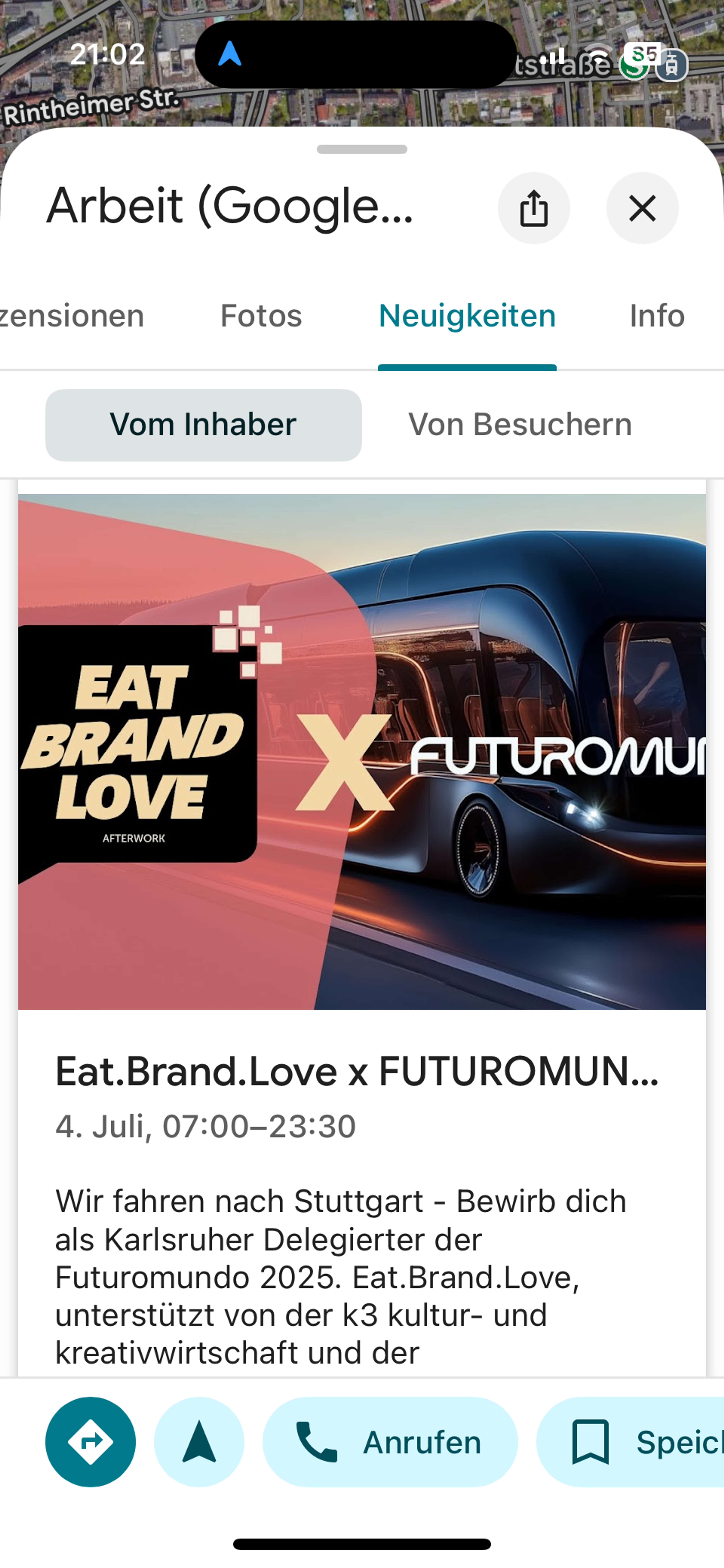 Google Beitrag verschwunden