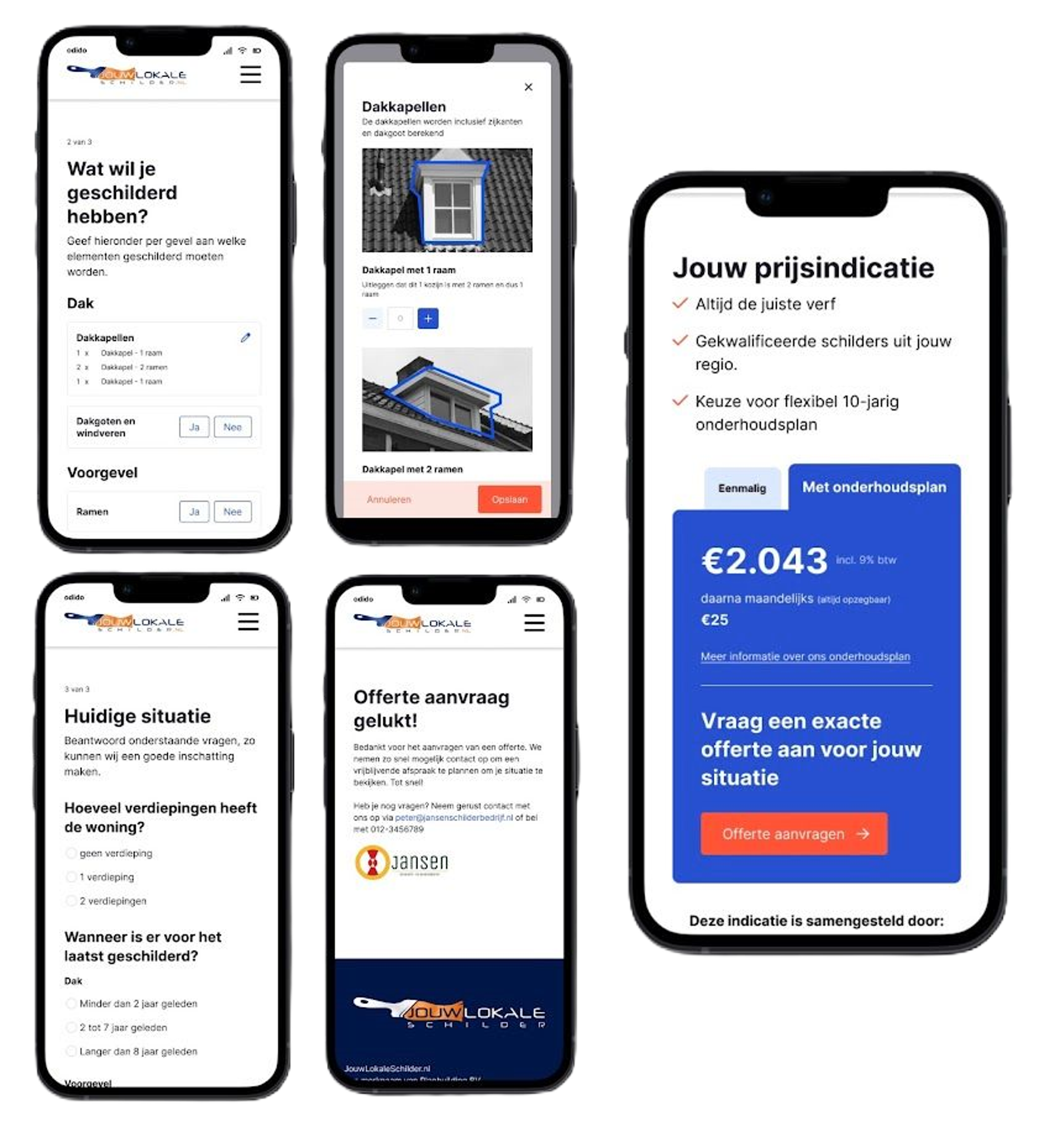 Dashboard bedrijfssoftware van PlanBuilding