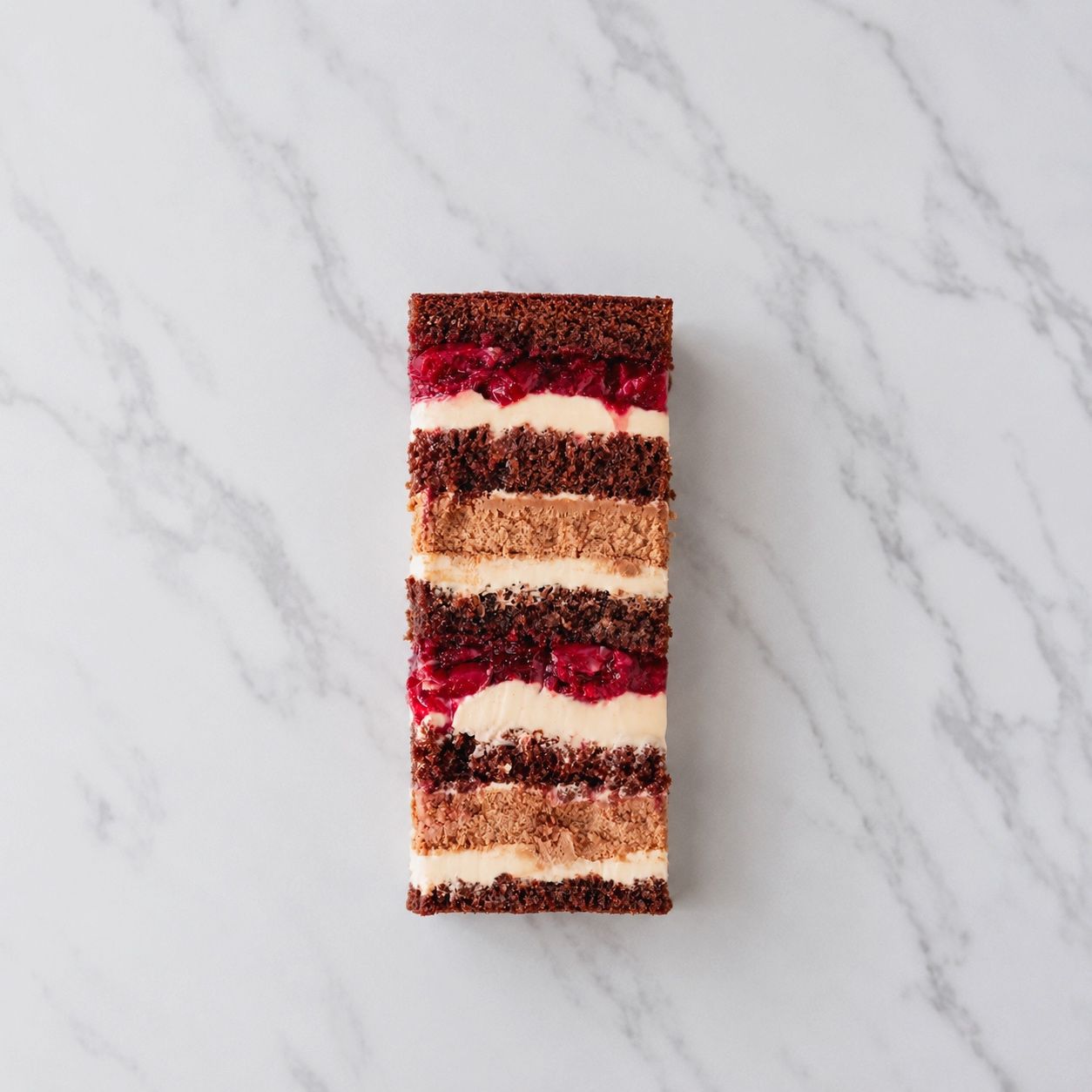 Chocoladetaart met cheesecake