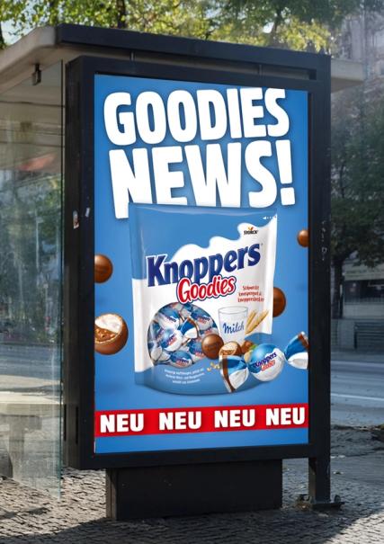 Out-of-Home Plakat mit der Headline "Goodies News!"