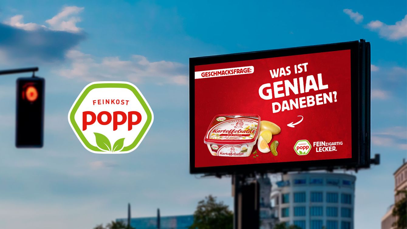 Out-of-Home Motiv mit der Headline "Was ist genial daneben?"