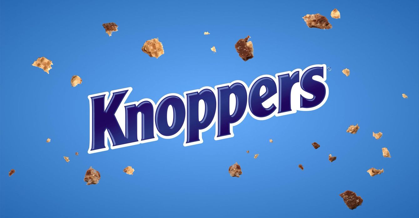Plakativ dargestelltes Knoppers Logo.