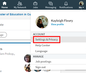 LinkedIn privacy settings