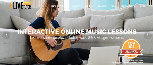 Live Music Tutor homepage