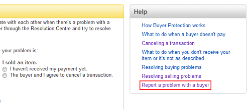 Report a problem with a buyer on eBay