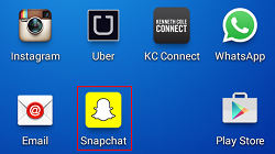 Launch Snapchat app icon