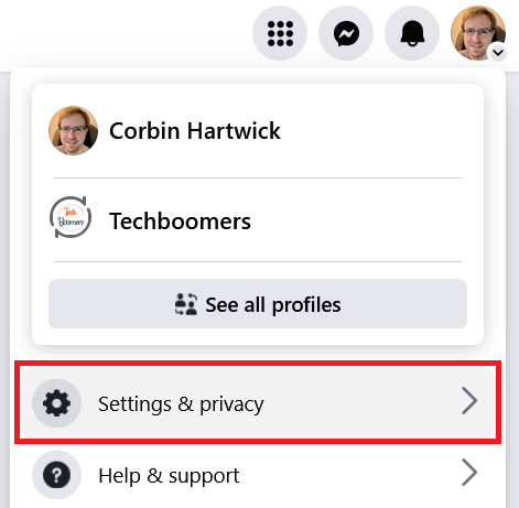 Privacy and other settings on Facebook