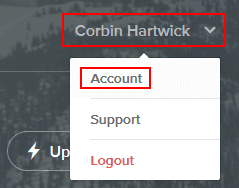 Going to your Weebly account settings