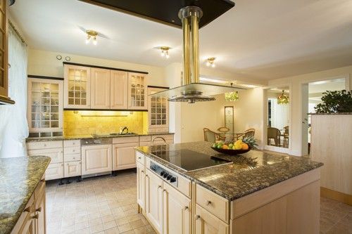 A kitchen stocked with supplies for travelers