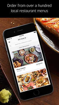 Uber Eats app on a smartphone
