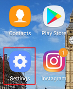 Samsung phone settings icon