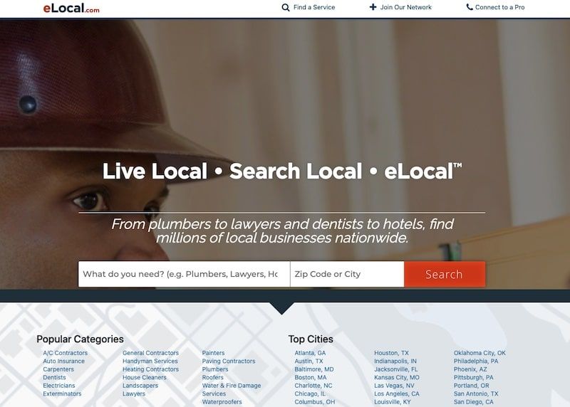 eLocal homepage