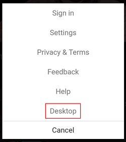 Desktop Mode button