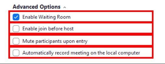 Schedule meeting with Advanced Options