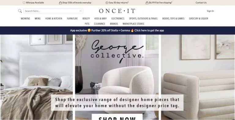 Onceit homepage