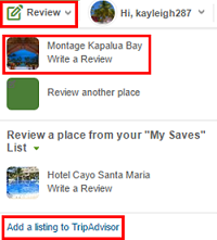 Click to add a Review to TripAdvisor