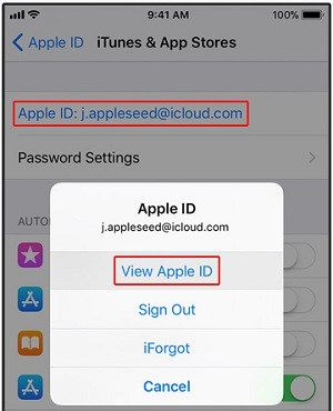 View Apple ID