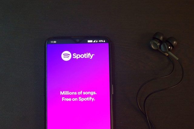 Spotify music-streaming app open on a smartphone