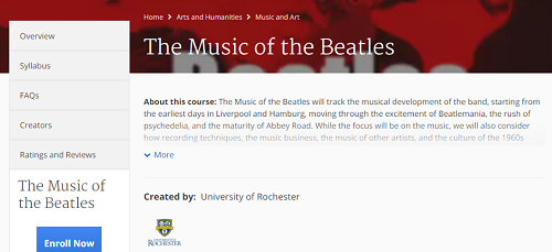 Coursera music lesson course outline