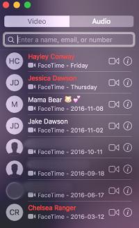 FaceTime screen