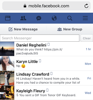 Facebook mobile iOS