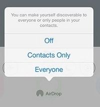 Choose Airdrop sharing settings