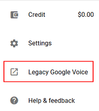 Legacy Google Voice button