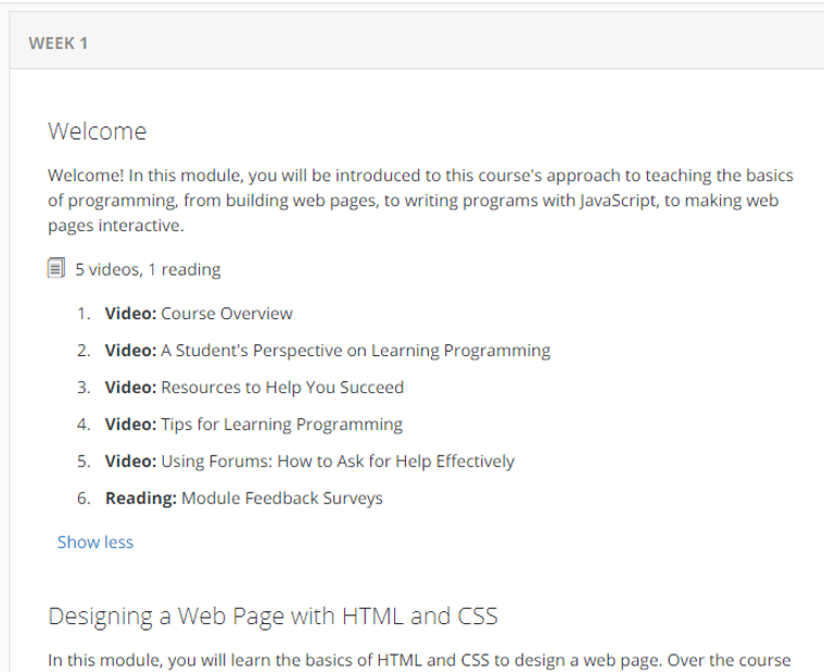Coursera website