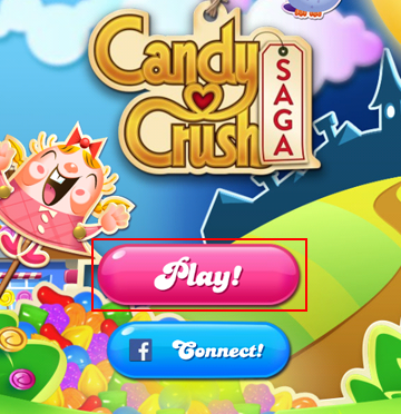 How to start play from the Candy Crush Saga title screen