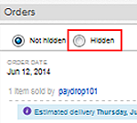 View hidden eBay orders