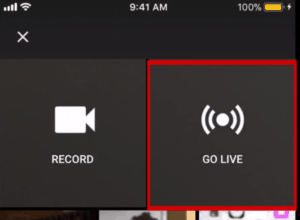 Go live on YouTube app