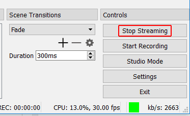 Stop your YouTube stream from OBS