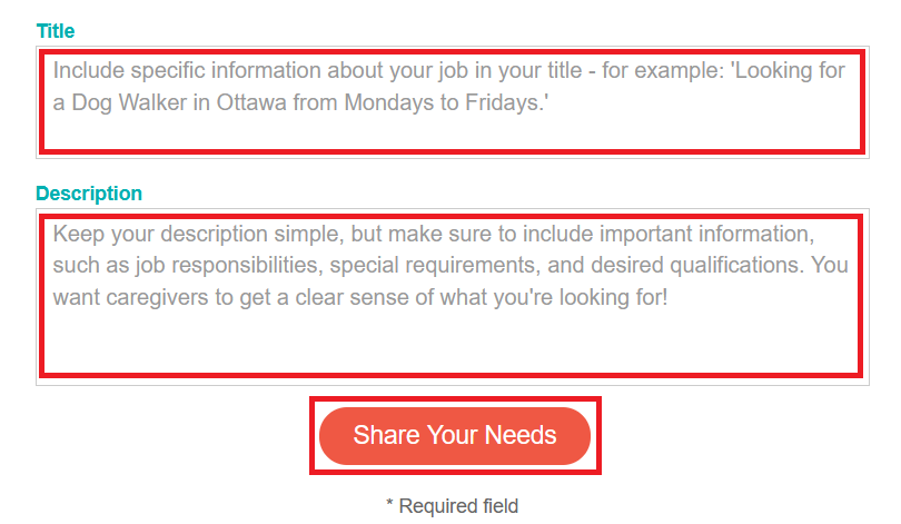 Writing a title and description for your job