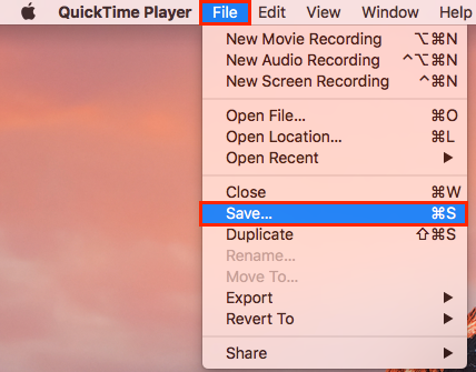 Save recording button