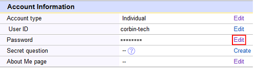 Click Edit next to the Password field