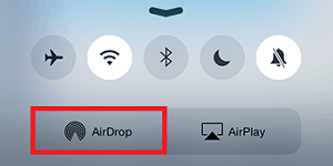 Tap Airdrop on iPad
