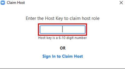 Claim host enter host key