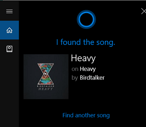 Cortana song identifier