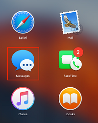 Open Messages app on Mac