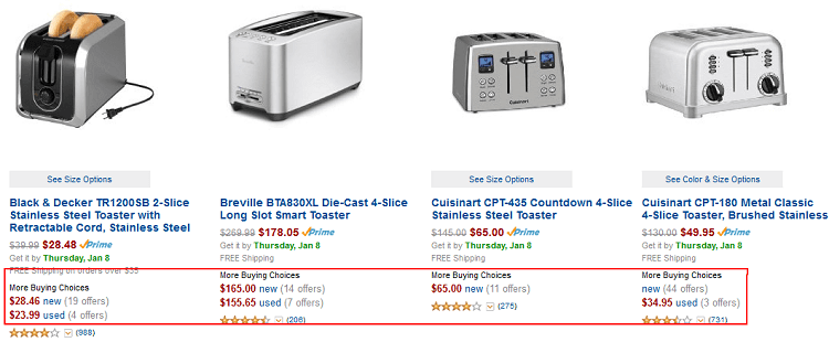 Amazon product offerings