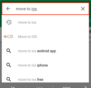 Search for Move to iOS app in App Store