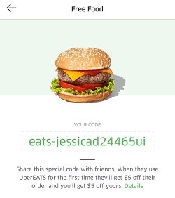 Uber Eats refer a friend code