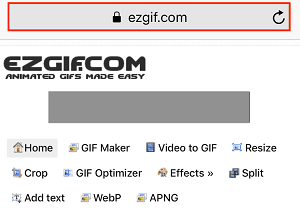 Safari EZGIF site 