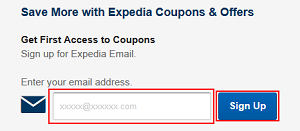 Sign up for Expedia.com email coupons