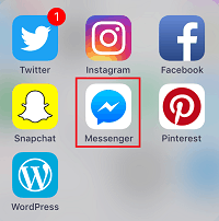 Messenger app icon on iOS