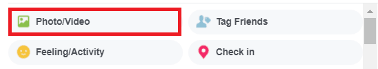 Add a photo or video to your Facebook post