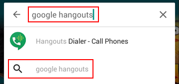 How to search for Google Hangouts in the app store