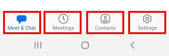 Mobile app menu buttons