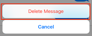 Delete Message button